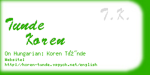 tunde koren business card